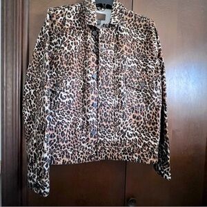ASOS Leopard Print Jean Jacket NWOT Size Medium. Retail $72